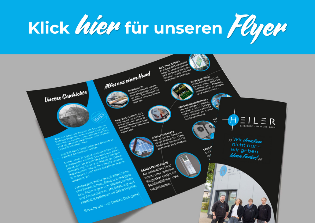 Heiler Website Flyer durchblättern